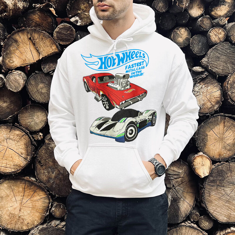Personalized Hoodie Hot Wheels Fast Metal Cars Cool Printed Design Attractive Gift for Car Lovers