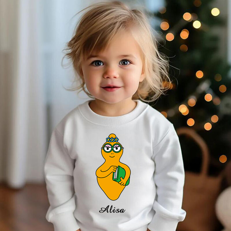 Personalized Children's Sweatshirt Customized with Cartoon Pictures Cute Gift for Son