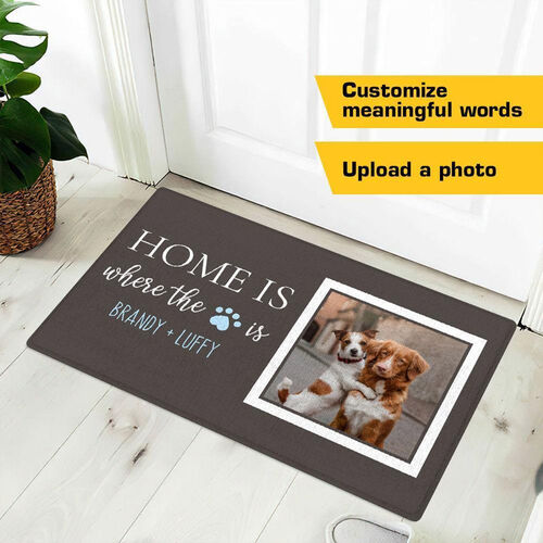 Tappetino personalizzato con foto incisione per animali domestici marrone