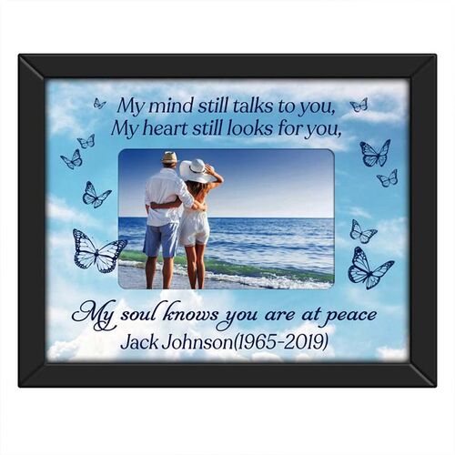 "My Soul Knows You Are At Peace" Custom Photo Frame
