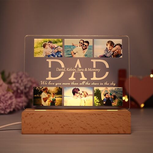 Lampe photo en acrylique DAD personnalisée