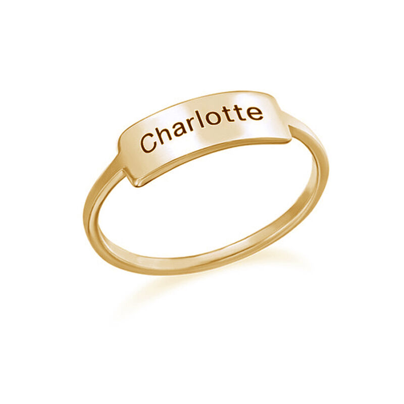 "You Are Special" Engraved Bar Ring Name Ring