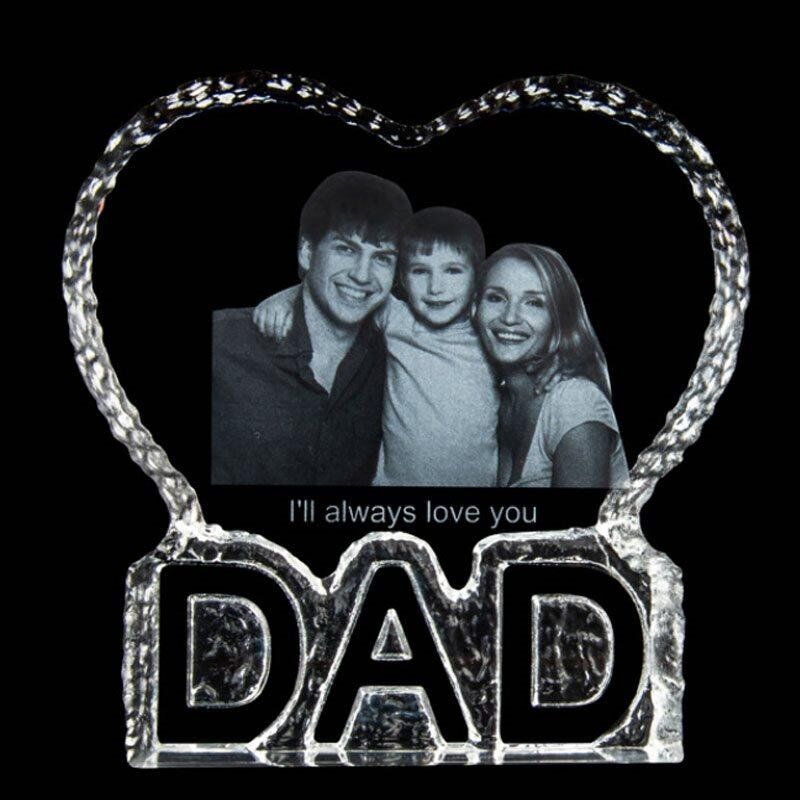 Personalized Photo Crystal Lamp Bluetooth Speaker - DAD