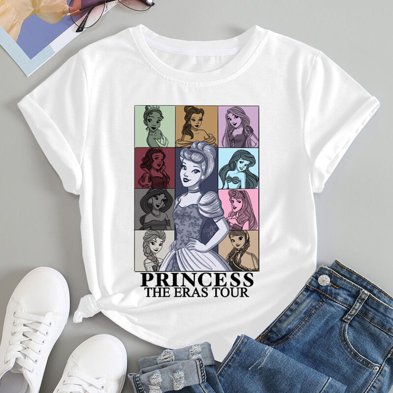Personalized T-shirt Princess The Eras Tour with Poster and Timeline Design Gift for Her