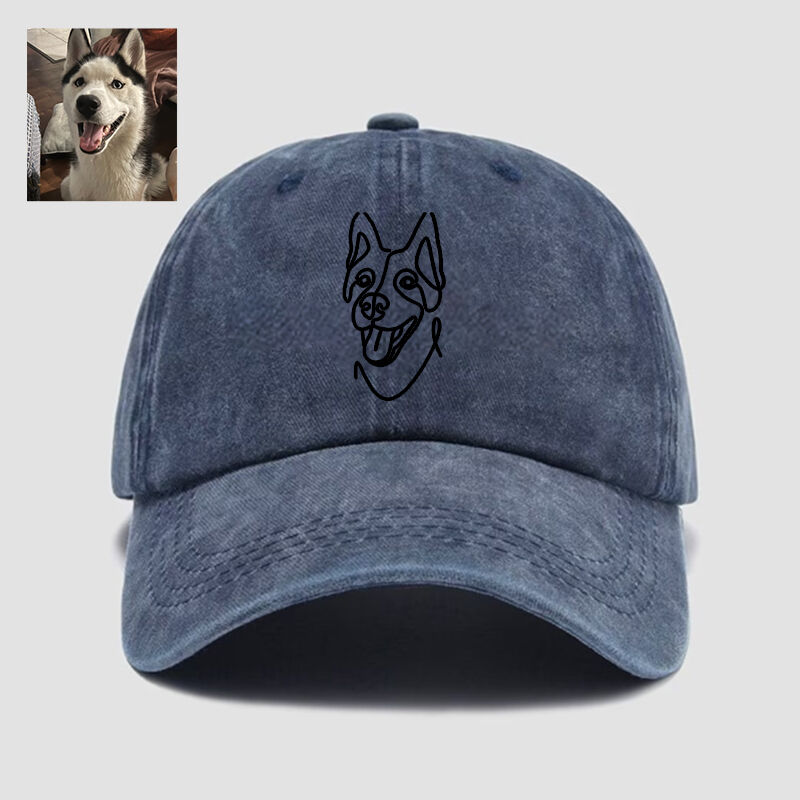 Sombrero Personalizado Cabeza de Mascota Línea de Fotos Atractivo Regalo para Amantes de las Mascotas