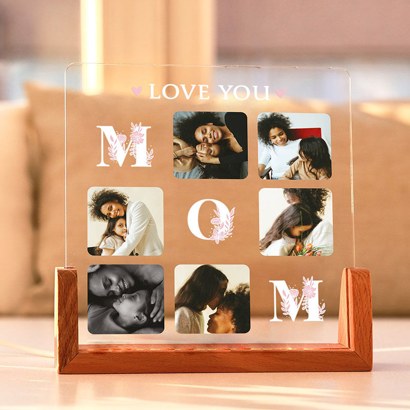 Veilleuse personnalisée avec photo Cadeau magnifique pour maman