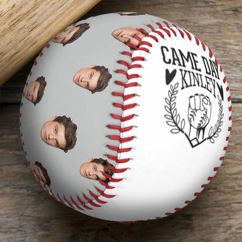 Personalized Baseball Customized Face Photo Funny Birthday Gift for Boyfriend Who Loves Baseball