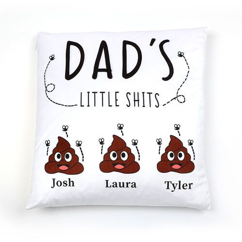 "Little Shits" Custom Engraving Pillow