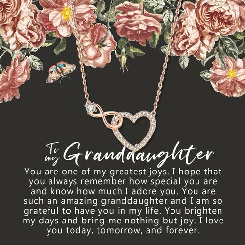 Gift for Granddaughter "You Brighten My Days And Bring Me Nothing But Joy" Necklace