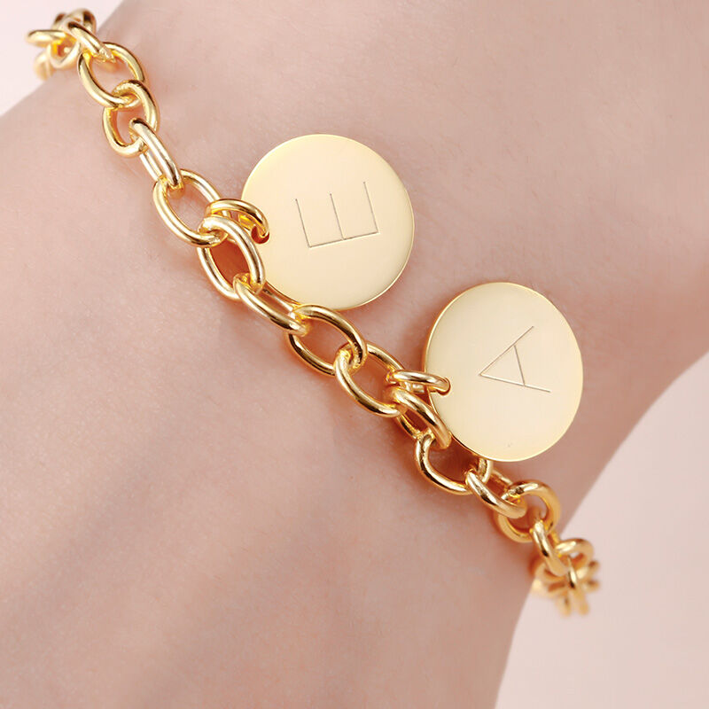 "You Are Special" Initial Disc Personalized Bracelet