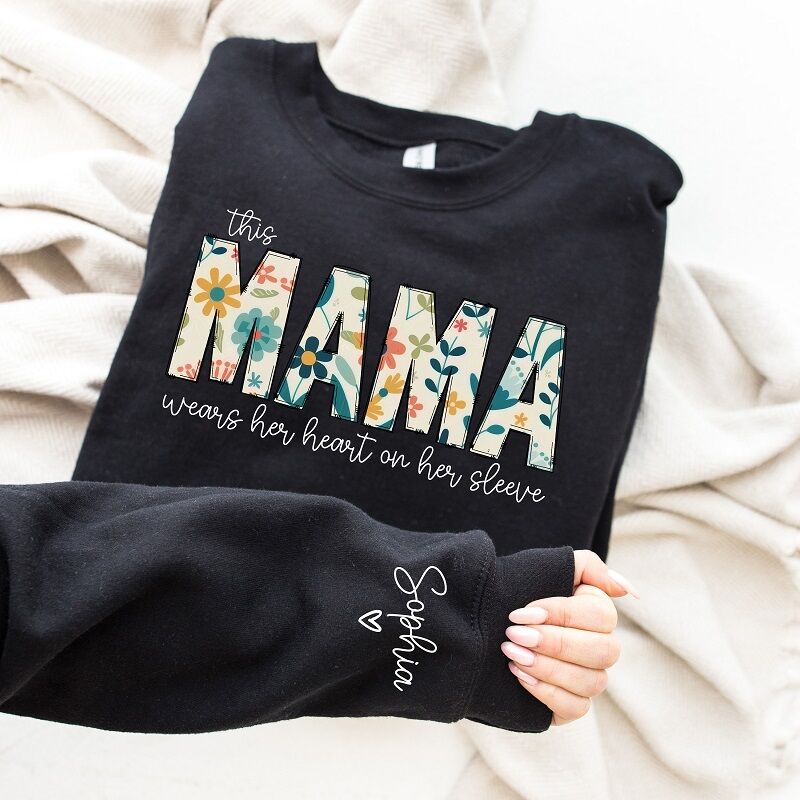 Sweatshirt personnalisé avec des noms personnalisés Cadeau chaleureux pour Chère Maman