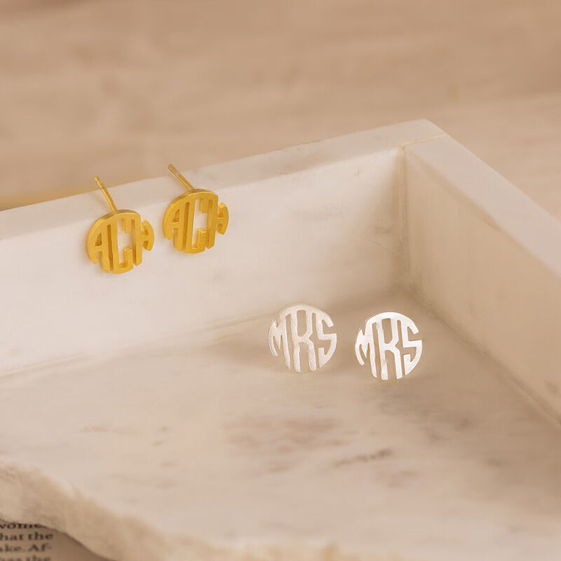 Personalized Monogram Earring Simple Present for Bestie