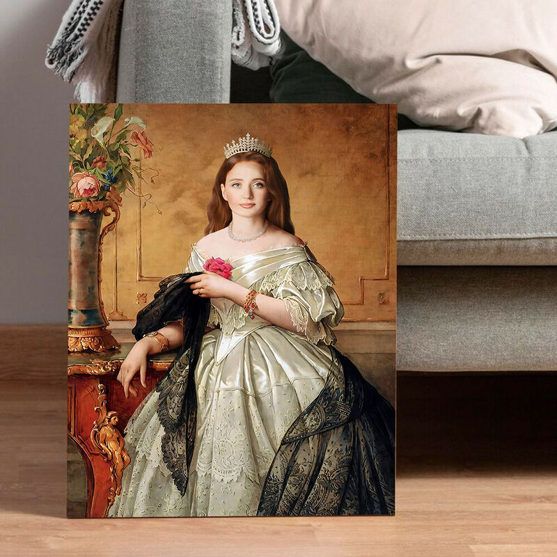 Custom Royal Portrait from Head Photo Custom Women Portrait
