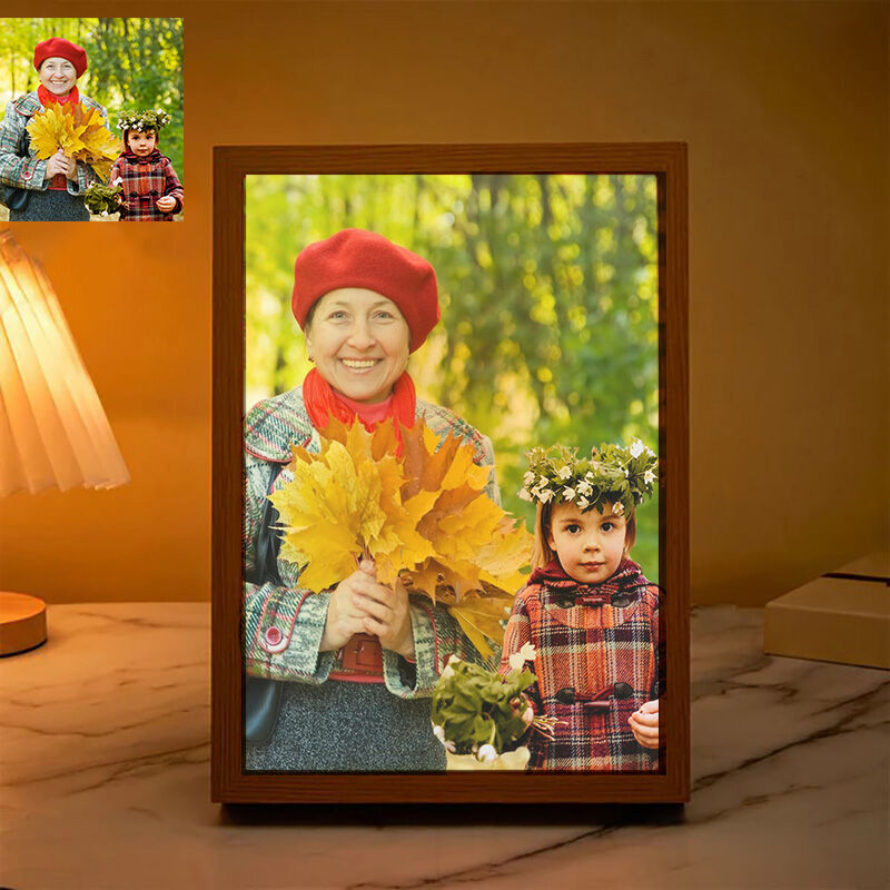 Personalized Picture Frame Lamp Creative Gift for Grandma