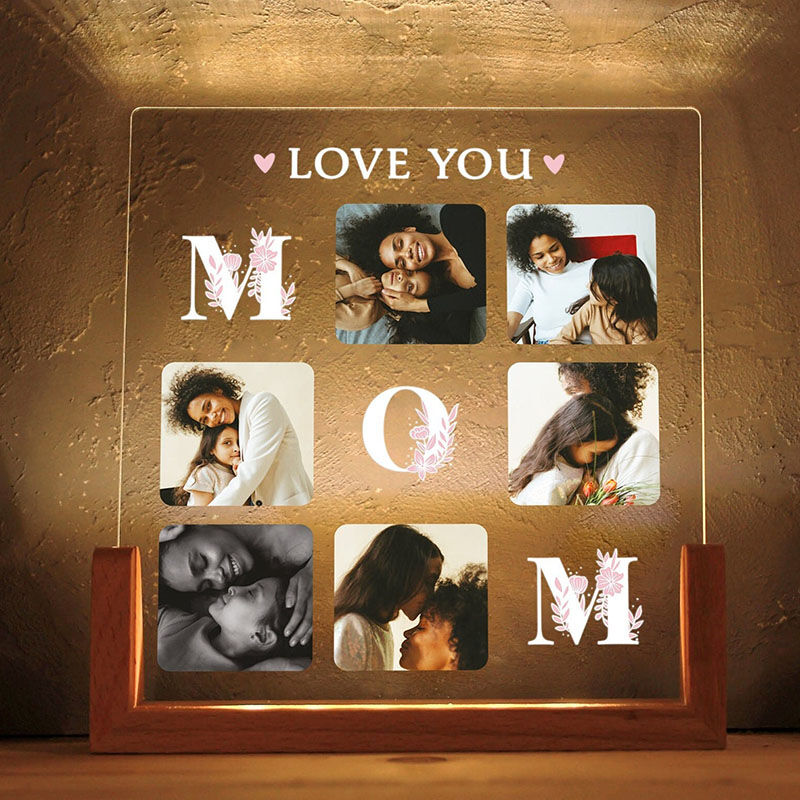 Veilleuse personnalisée avec photo Cadeau magnifique pour maman