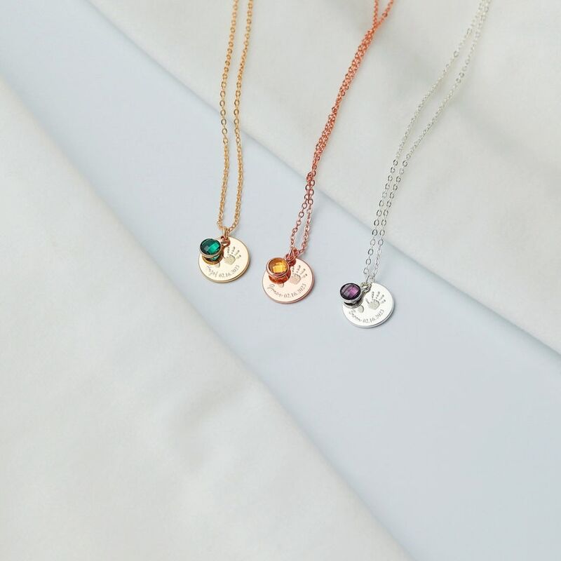 Personalized Birthstone Foot Necklace Cute Gift for Mom