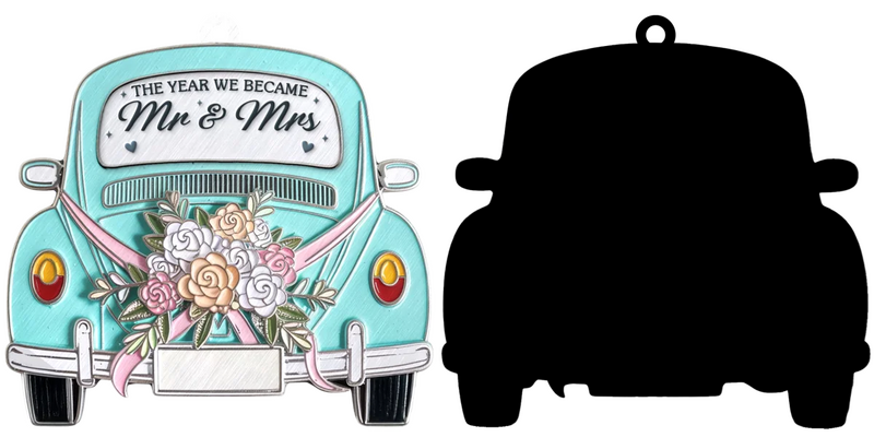 Personalisierte Auto-Weihnachtsornamente Weihnachtsgeschenke für Paare