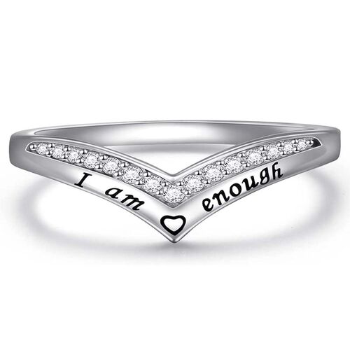 "I am Enough" Custom Engraving Ring for Women