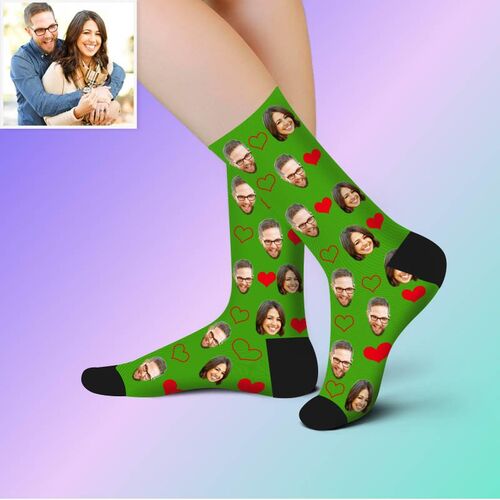 Personalisierte Gesicht Foto Socken Geschenk für Freundinnen/Freunde