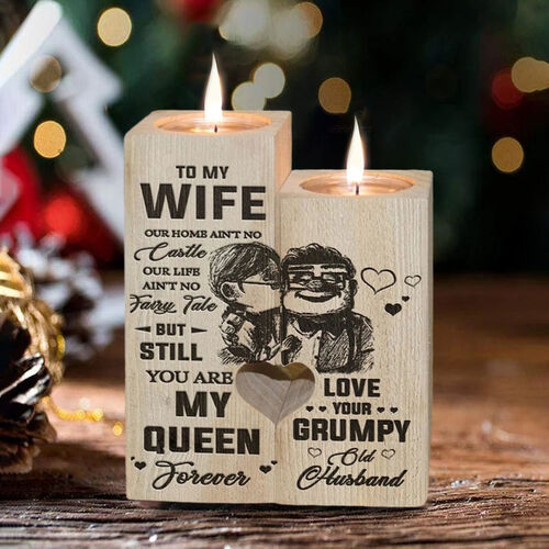 "You Are My Queen Forever "Candle Holder Your Grumpy Old Husband