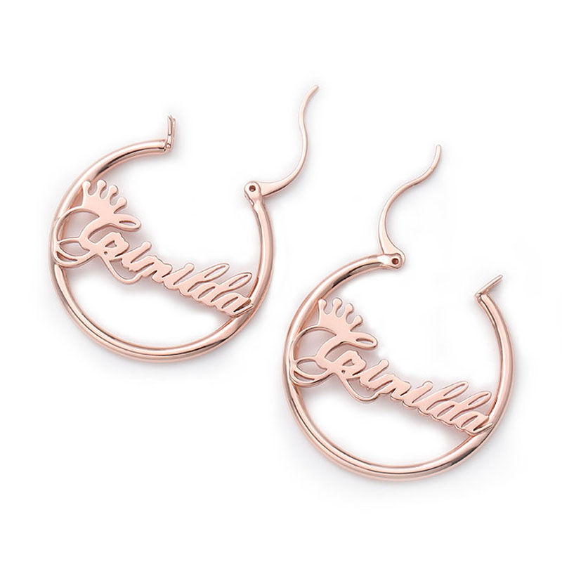 "Real Value" Personalized Name Earrings
