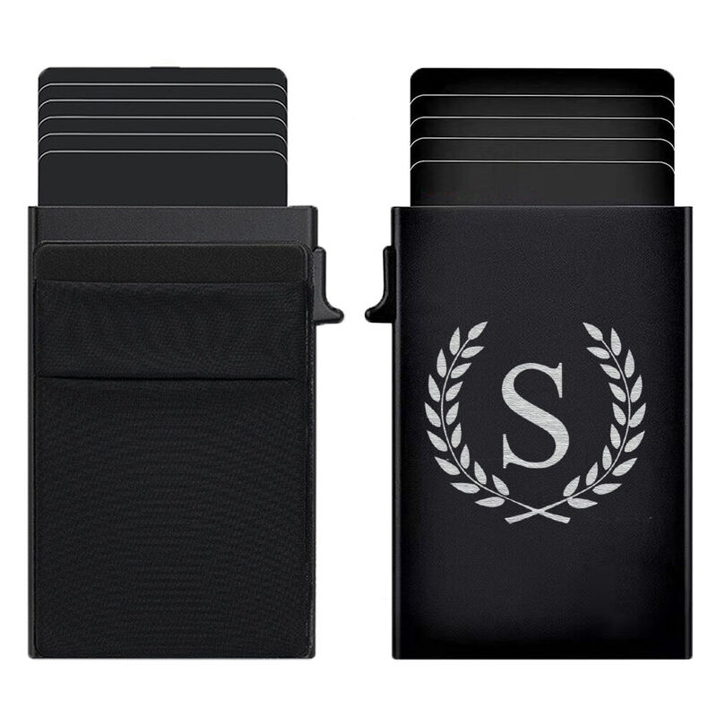 Personalized Pop up Card Holder Custom Initial Gift for Men