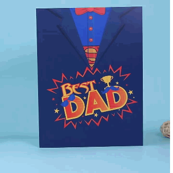 3D Hollow Pop Up Card"Best Dad"for Father's Day