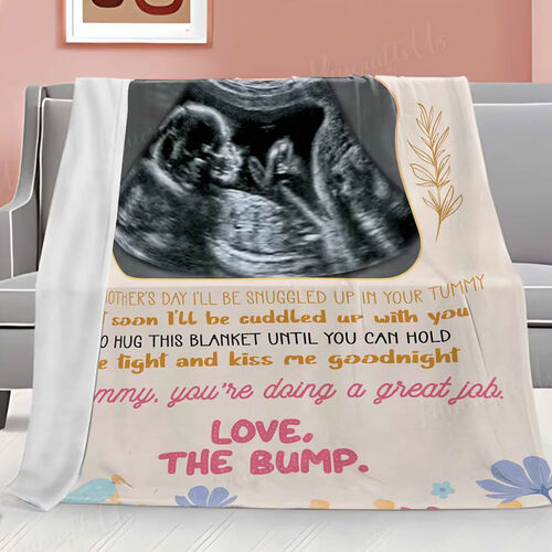 Coperta personalizzata con nome e immagine Regalo caldo per la mamma incinta