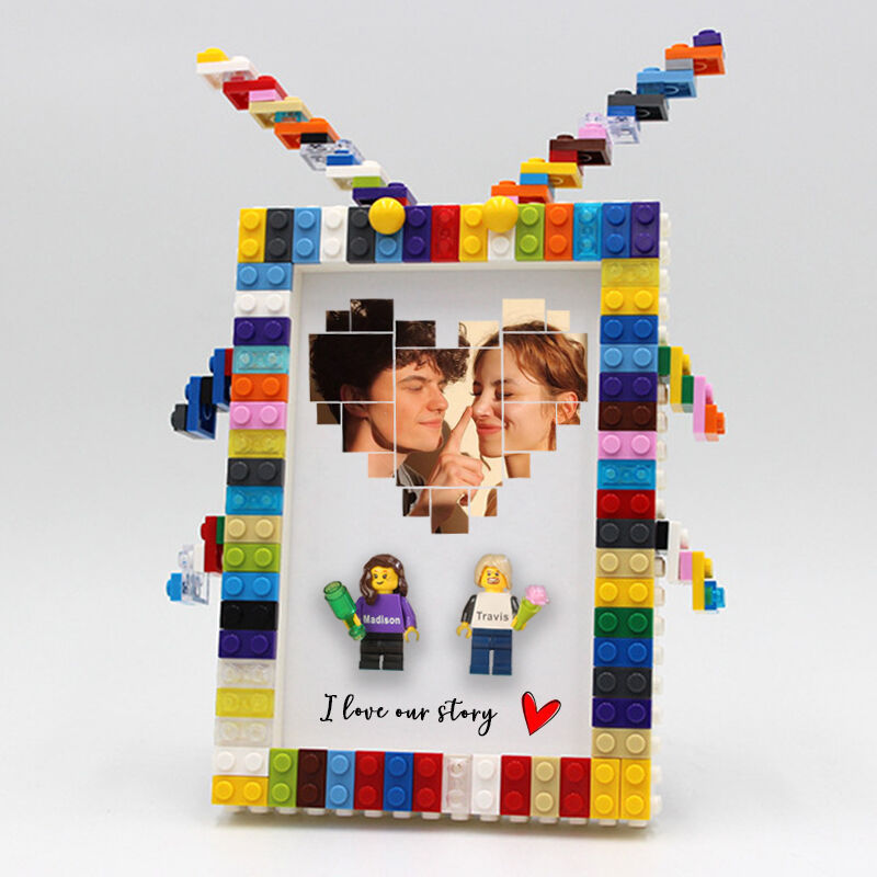 Cadre photo personnalisé pour figurines avec photos, cadeau amusant pour la Saint-Valentin pour les femmes