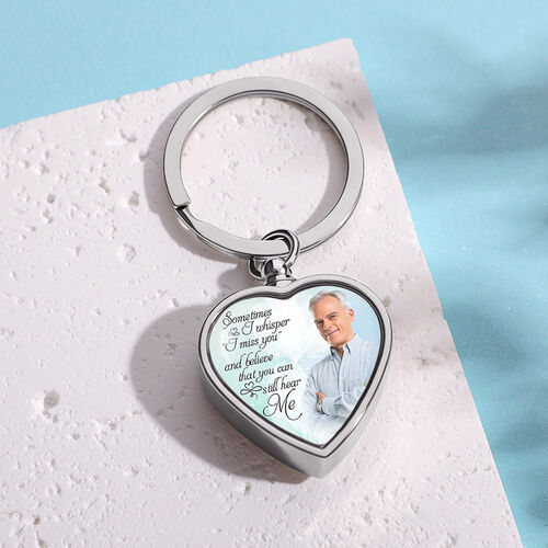 I Believe You Can Still Hear Me Custom Picture Memorial Urn Keychain
