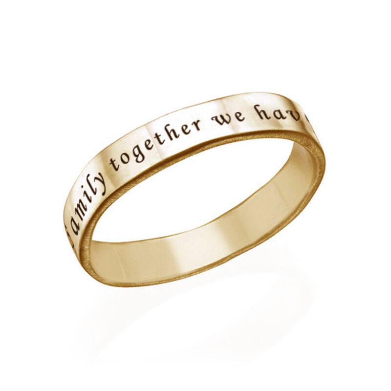 "Now and Forever" Engraved Band Ring
