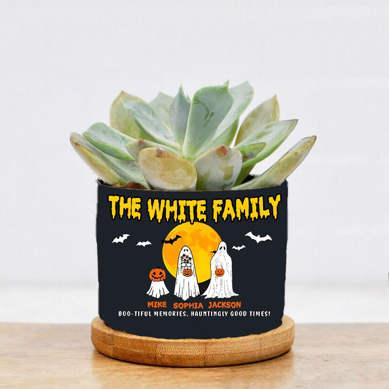 Pot de fleurs à nom personnalisé Cadeau créatif pour Halloween