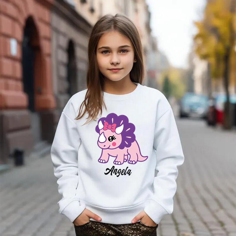 Personalized Kids Sweatshirts With Custom Name Tags And Cute Animal Patterns Gifts For Children