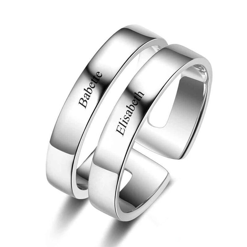 "Happiness Is Simple" Personalized Engraving Ring