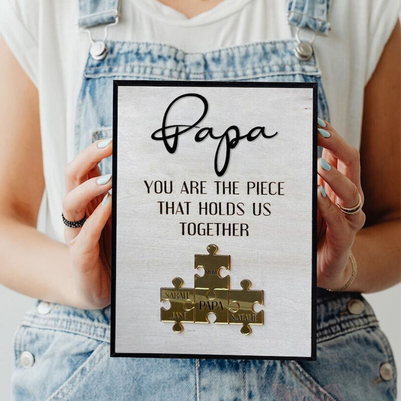 Personalized Acrylic Name Puzzle Frame Meaningful Gift For Dad