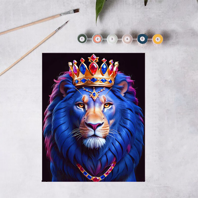 Fierce Lion King Paint By Numbers Kits Best Gift for Dad