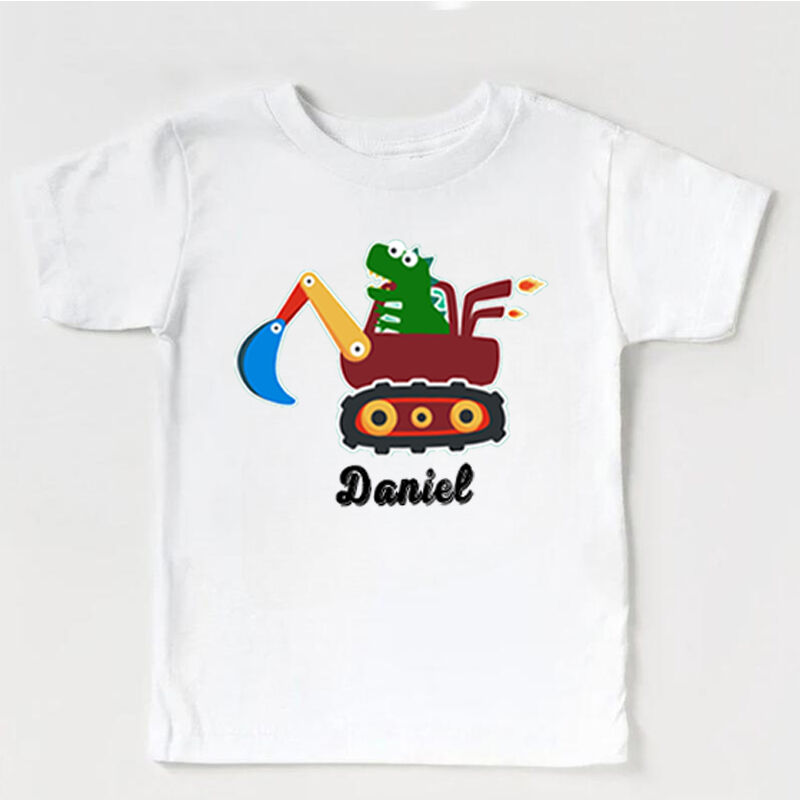 Camiseta infantil personalizada con nombre personalizado y bonito estampado de dibujos animados, regalo para niños