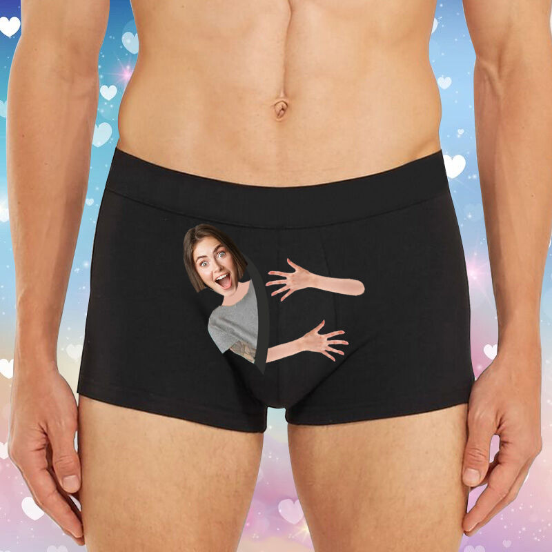 Personalized Picture Men's Underwear Boxer Briefs Funny Gift for Him