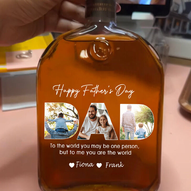 Botella de whisky con foto personalizada: un regalo precioso para papá