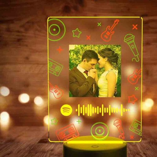Custom Spotify Plaque Song and Photo Lamp -For Honey-With 7 Colors