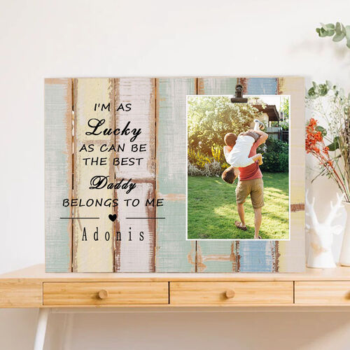 Personalized Picture Frame Memorial Gift for Best Daddy