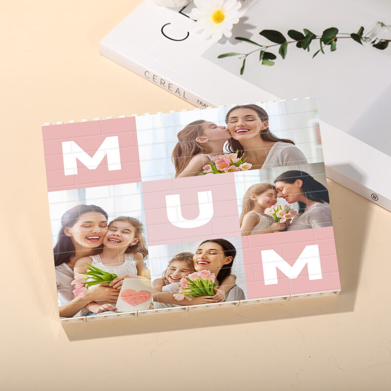 Personalisiertes Foto-Rechteck-Baustein-Puzzle für die Mutter