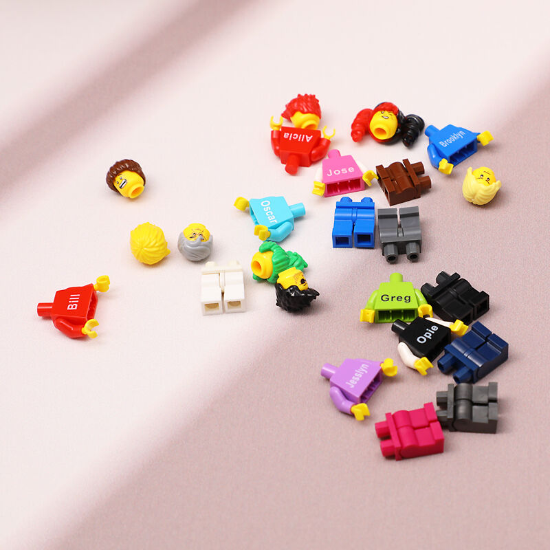 Gepersonaliseerde baksteen minifiguur sleutelhanger Leuk cadeau voor de familie
