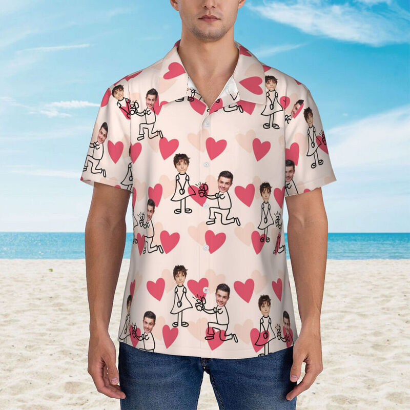 Camisas Personalizadas con Fotos de Pareja Adecuadas para Escenas de Propuesta