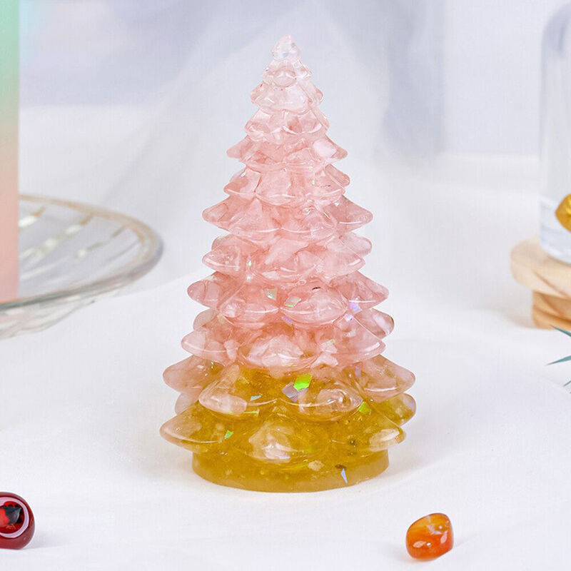 Mini Kristallen Kerstboom Geluksboom Druipende Lijm Grind Kerstboom voor Kerstmis