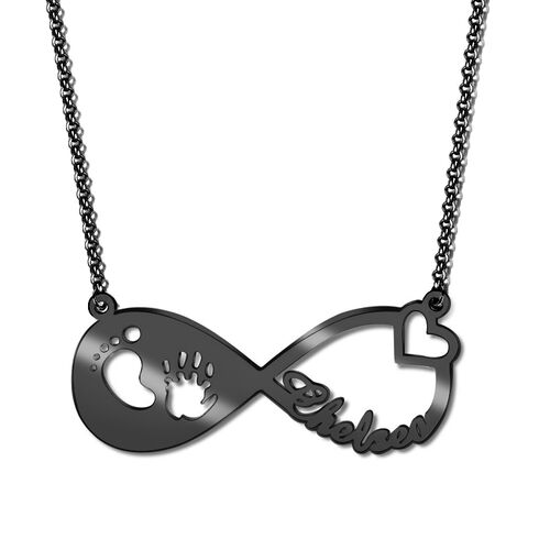 "Connect to My Heart" Personalized Infinity Necklace