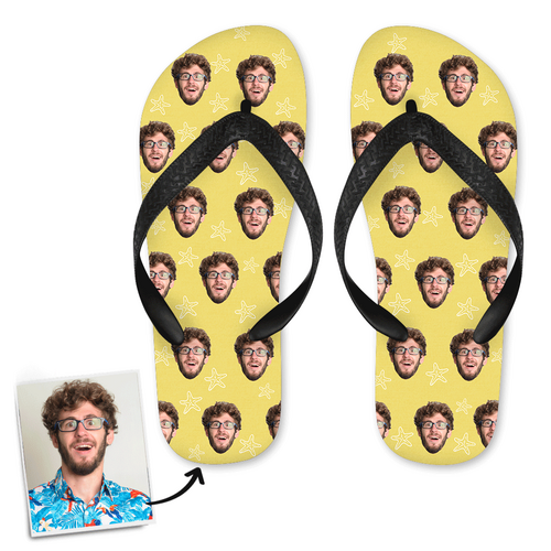Personalisierte Gesicht Flip Flops für Sommerstrand