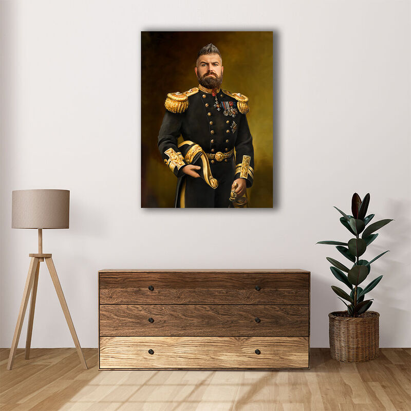 "The Admiral" Customizable Vintage Portrait and Add a Head Photo for Him