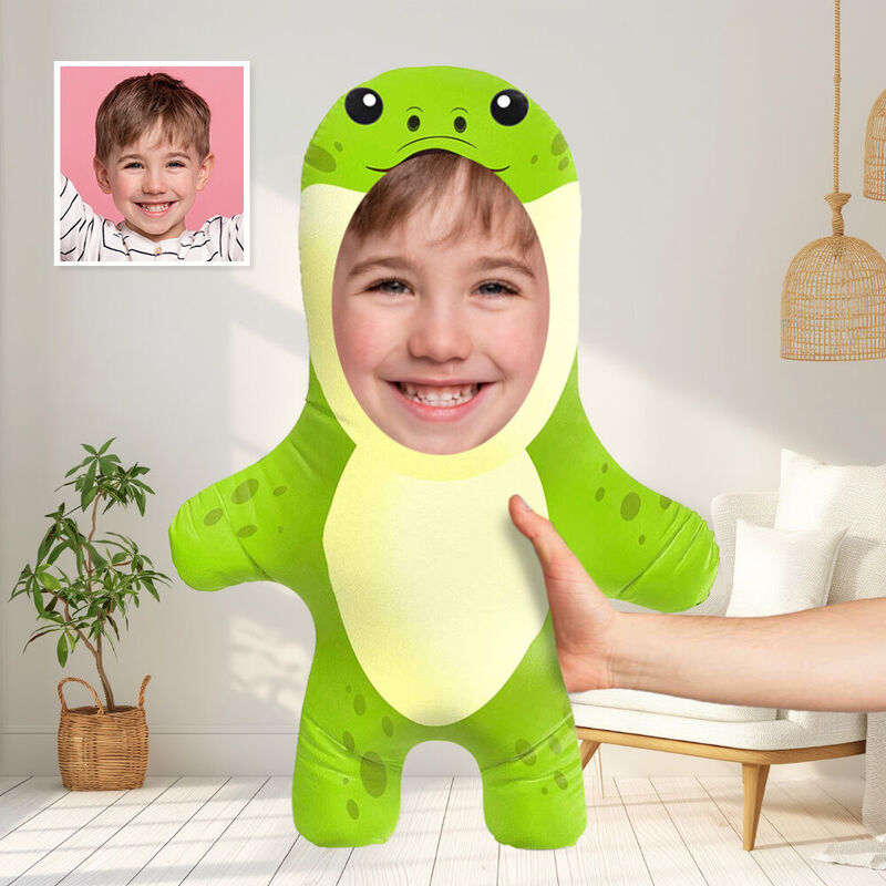 Individuelles Gesichtskissen Frosch Idee Fotokissen Geschenk für Kinder