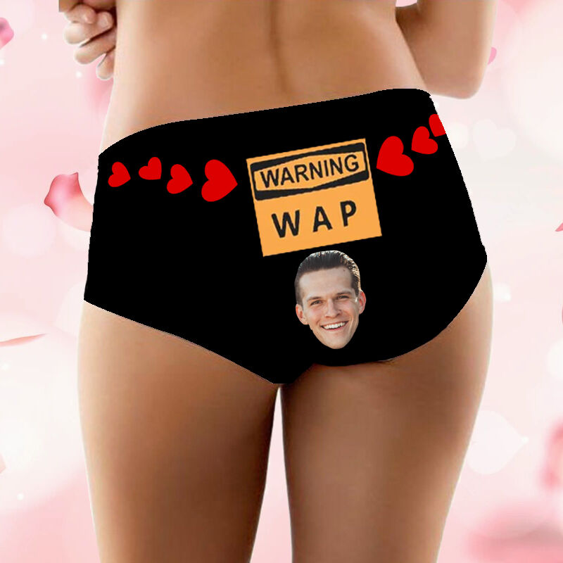 Personalisierte Foto Damenunterwäsche Besonderes Geschenk für Sie "Warning Wap"